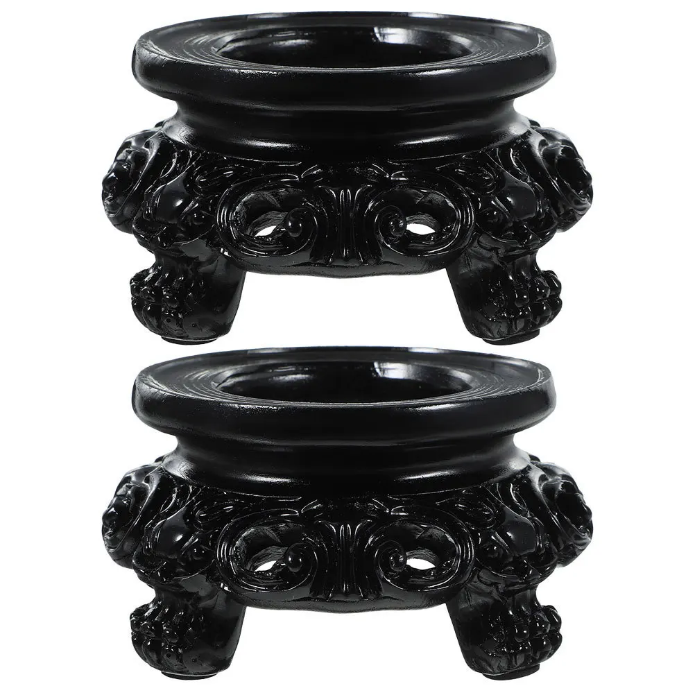 

2Pcs Resin Crystal Ball Base Holder Mini Sphere Display Stand for Egg Gemstone Natural Rock Desktop Decoration