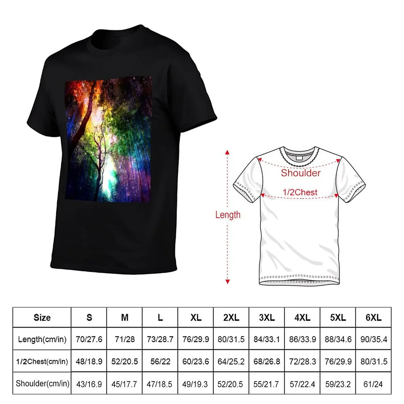 Rainbow forest T-Shirt baggy shirts oversizeds sublime clothing for men