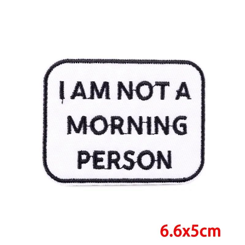 Iron On Patches for Clothes Motivational Clothing Stickers Fabric Sewing Embroidered Patch Thermal Adhesive Applique Fusible