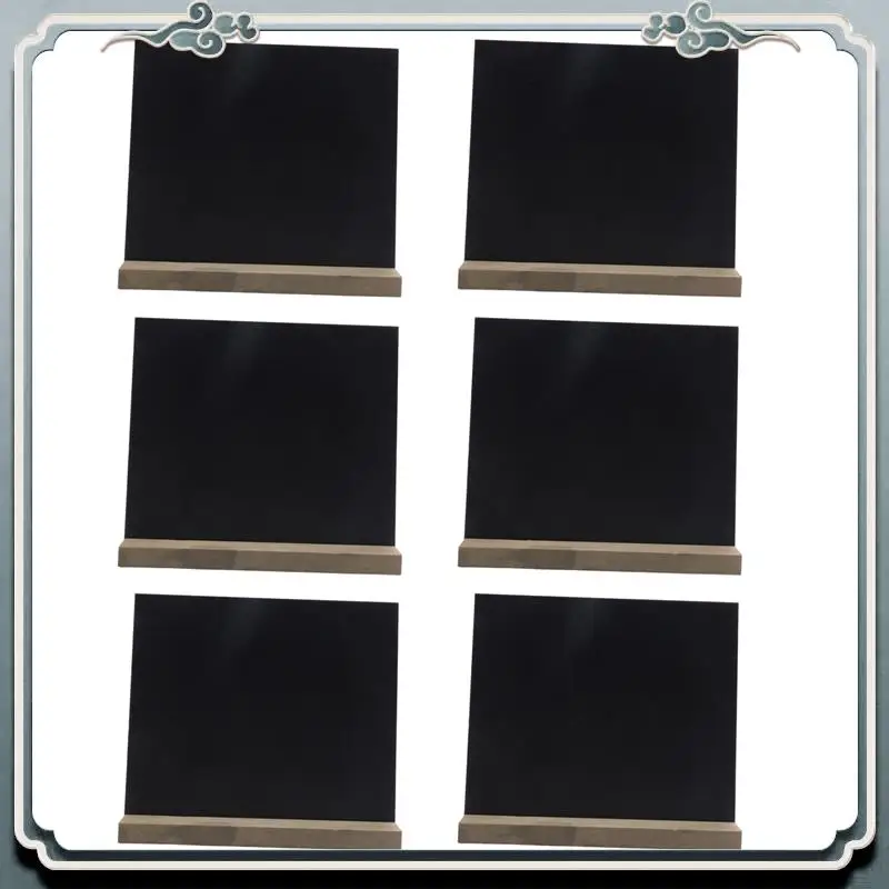 Premium 6 Pack Rustic Chalk Board Sign With Wood Stand For Wedding Decorations Signs Labels 6X5 Inch Blackboard