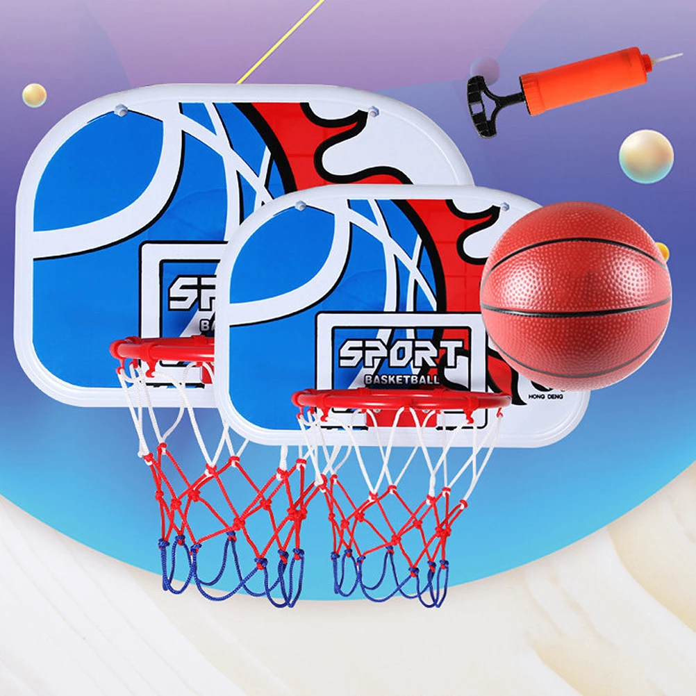 Cerceau de basket-ball intérieur pour enfants support mural jouet suspendu extérieur bleu enfant