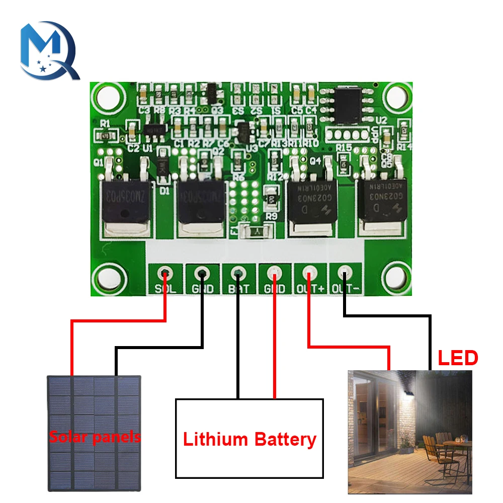 Automatic Solar Lithium Battery Charger Controller Light Module Night Light LED Lamp Control Switch Panel Battery Charger Board