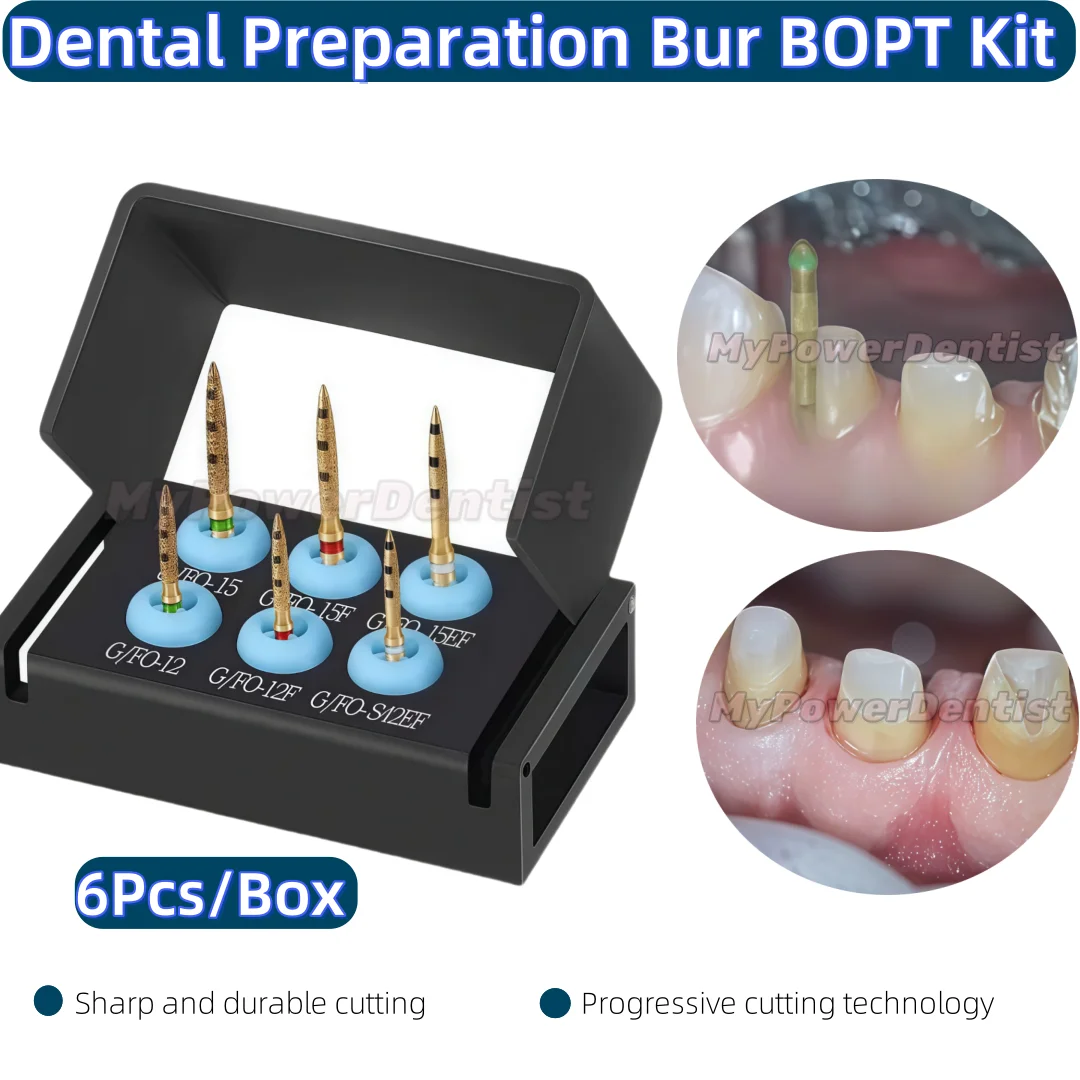 

Набор для подготовки зубов BOPT, вертикальный комплект для восстановления короны с держателем FG7906, инструмент для стоматологических боров