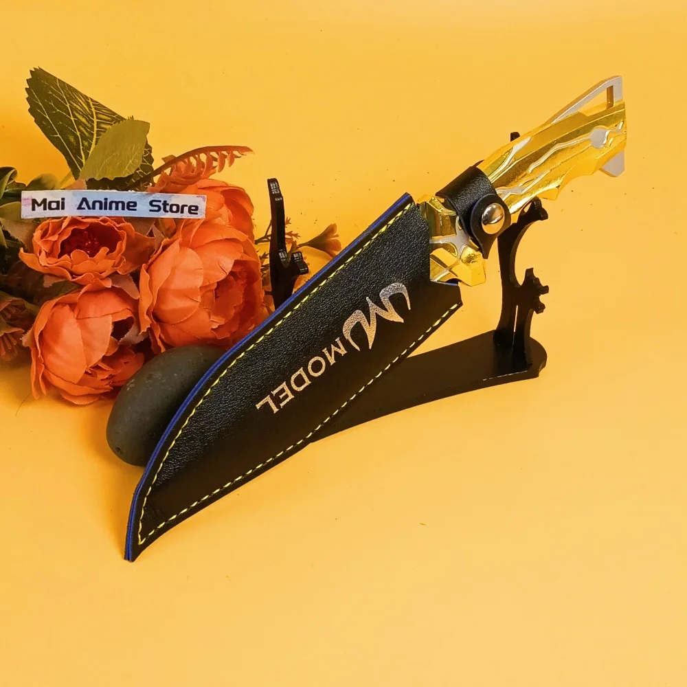 8.6/11.6 polegada valorant katana espada de metal real katana samurai sabre ouro ninja faca lâmina anime cosplay prop brinquedo afiado presente