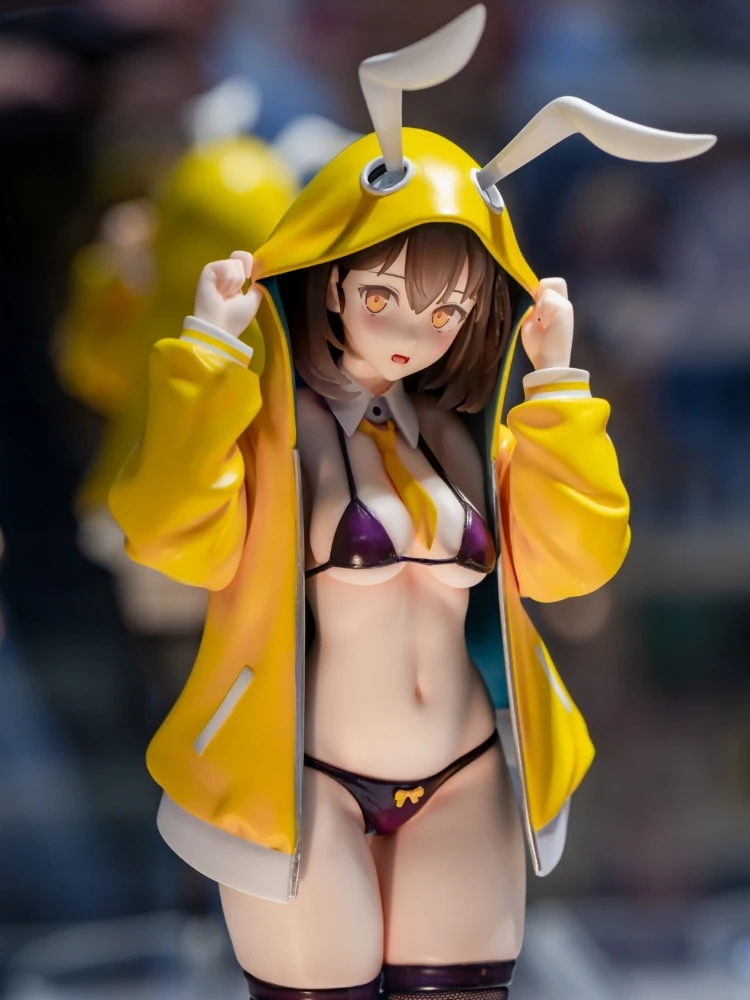 

Genuine 29cm Koiko Hinata Shy Tutu Rabbit Pvc Abs Kawaii Yellow Clothes Rabblit Style Anime Figure Model Furniture For Display