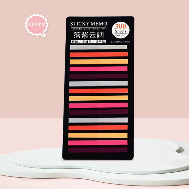 300Sheet Transparent Flourescent Index Tabs PET Arrow Flags Stickers Note For Page Marker Planner Sticker Office School Supplies