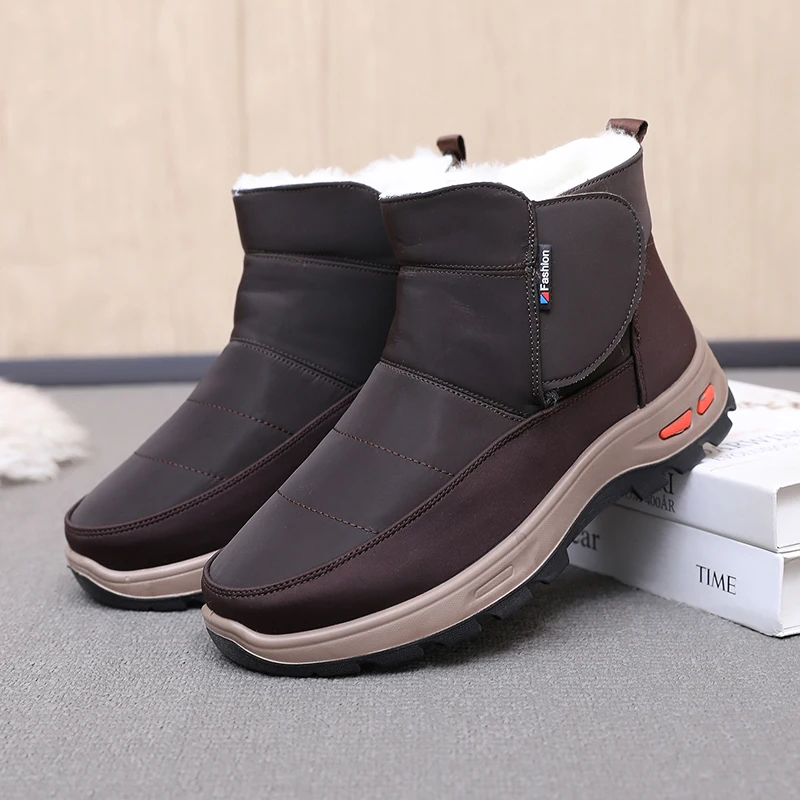 

Winter New Men's Boots 2025 Soft Bottom Anti-Slip Warmth Preservation Free Shipping Men's Shoes Comfortable Cold Resistant
