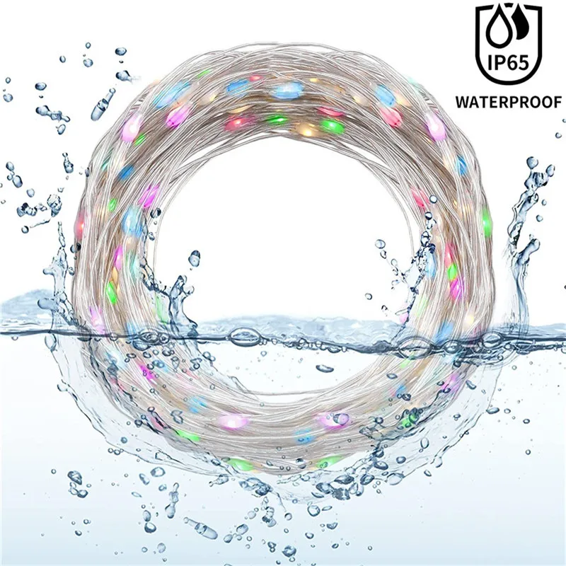 LED Window Curtain String Lights 16 Color Fairy Light Remote Control Christmas Garland Outdoor Wedding Party Bedroom Decoration