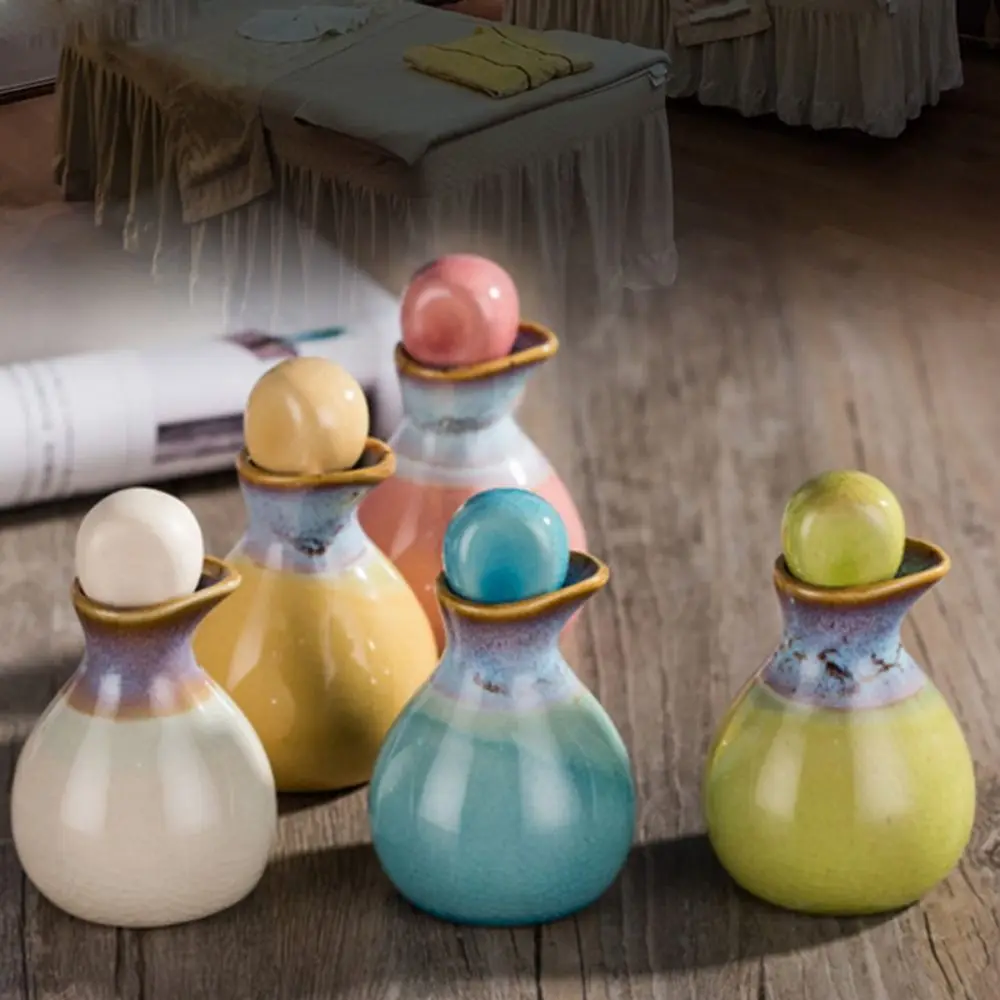 Multipurpose Refillable Essential Oil Bottle Vintage Durable Perfume Bottles Ceramic Mini Duck Billed Bottle Beauty Products