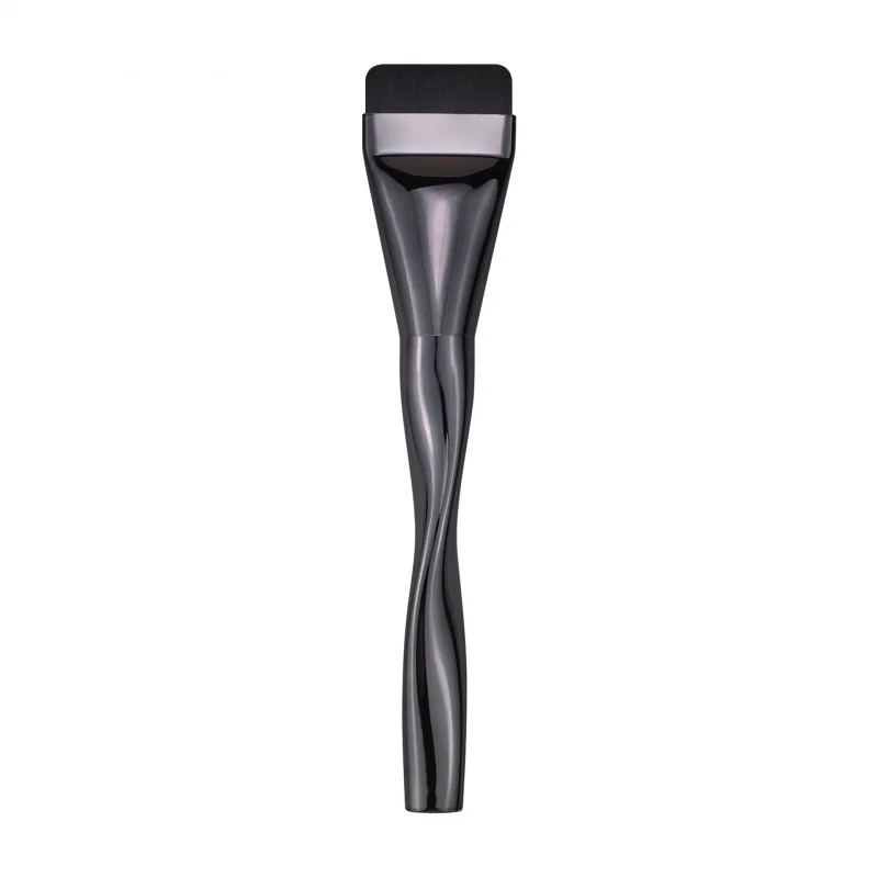 One-Word Brush Flathead Powder Foundation Brush Smear-Proof Makeup Light และ Seamless Base MakeupCPTool ด้ามสับปะรดสีดํา