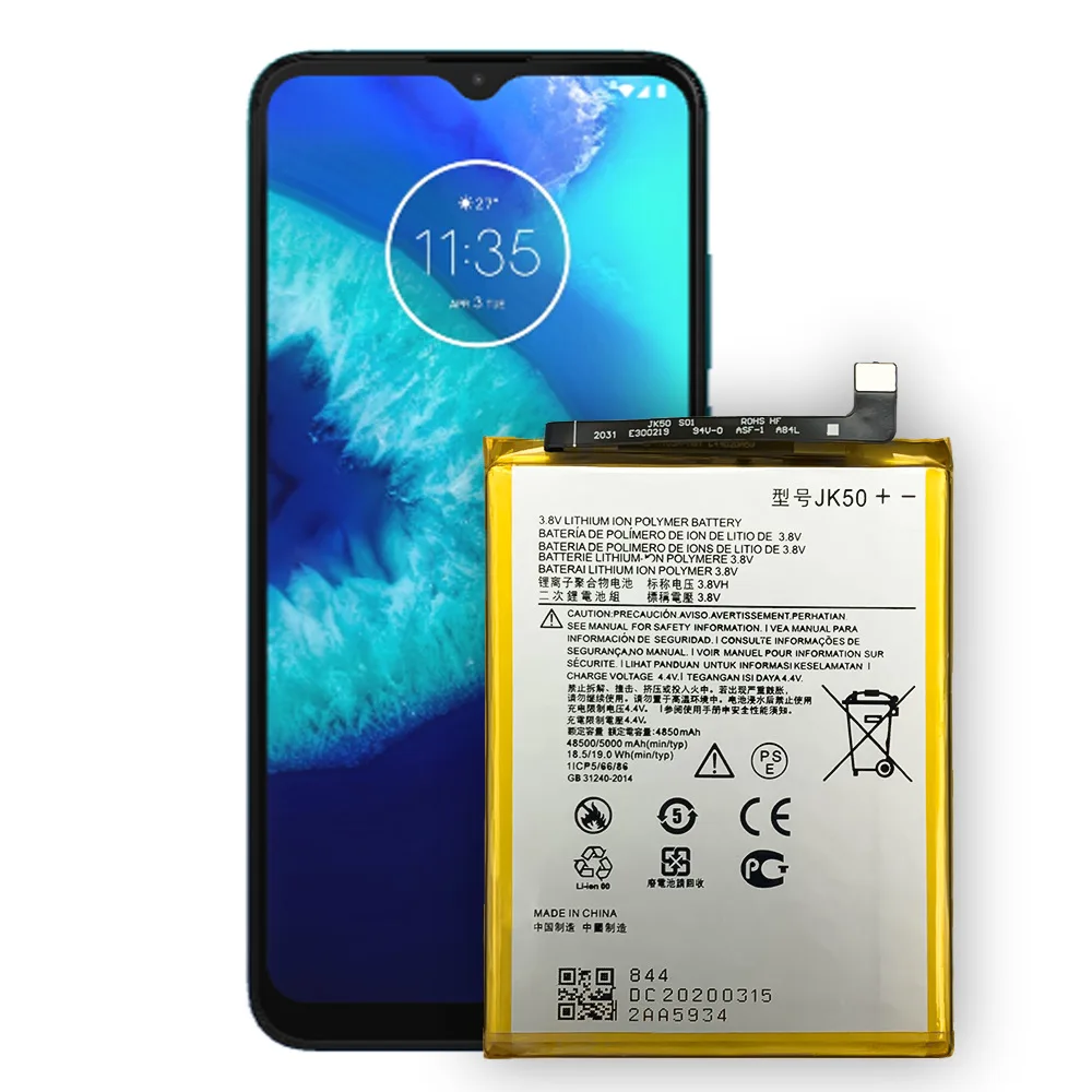 Batteria 5000mAh Per Motorola Batteria Originale Motorola JK50 5000mAh - Compatibile Con Moto G9 Play, G30, G50, E7 Power Hm 50 Moto