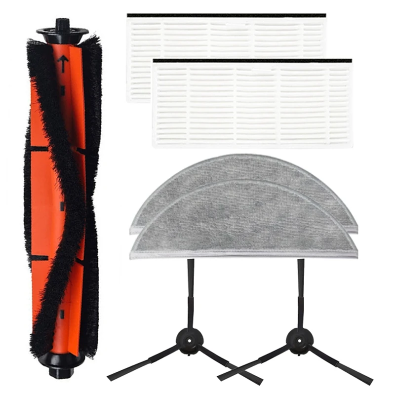 ممسحة القماش المتداول فرش رئيسية فرشاة جانبية ل Lydsto R1 جهاز آلي لتنظيف الأتربة مرشحات HEPA المماسح خرقة الملابس