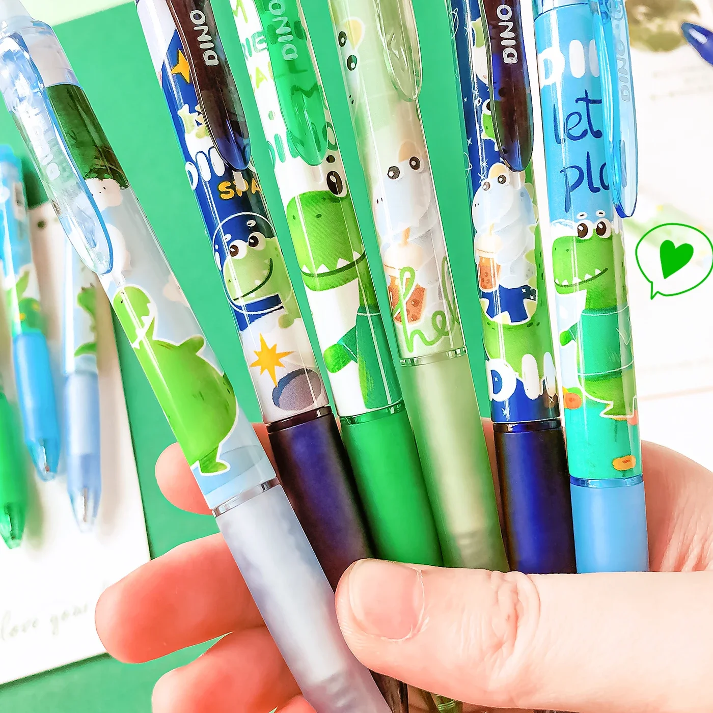 Kawaii Stationery Gift school Office Supplies Cute Dinosaurs Ballpoint pens pretty aesthetic  Students Blue Ink Erasable Gel Pen