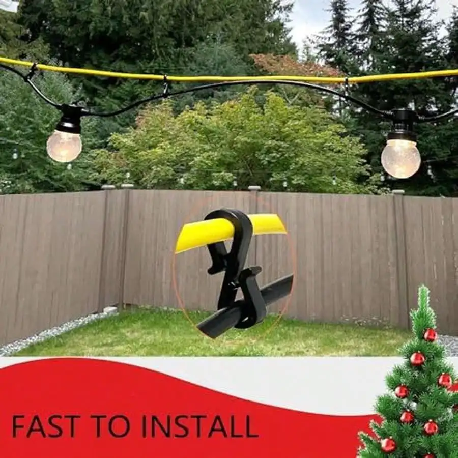 50 Pcs Mini Christmas Light Clips: No Tools, Quick Install, for Outdoor Holiday Lights