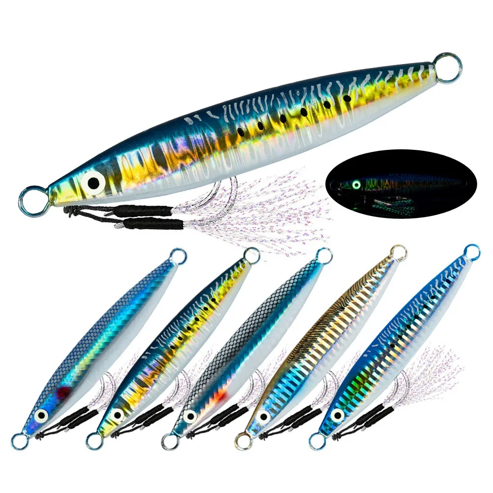 Sea Bass Lure Jugular Casting Jig 10g30g40g60g100g Tuna Long Casting Lures Spinning Artificial Bait Spoon Saltwater Bass Fishing