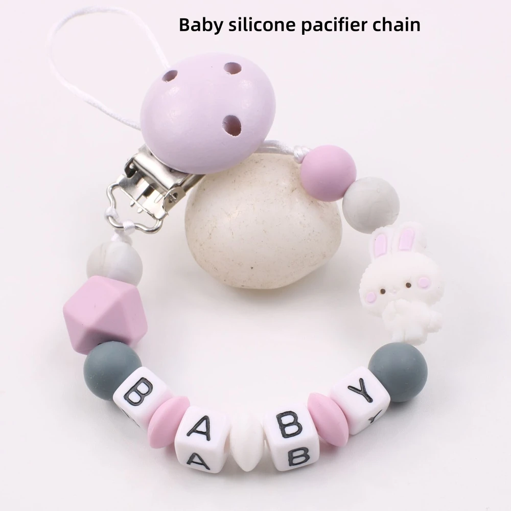 1PC Keep Your Baby\'s Pacifier Safe and Secure with This Adorable Silicone Cartoon Funny Pacifier Clip Attachment Cute Toy