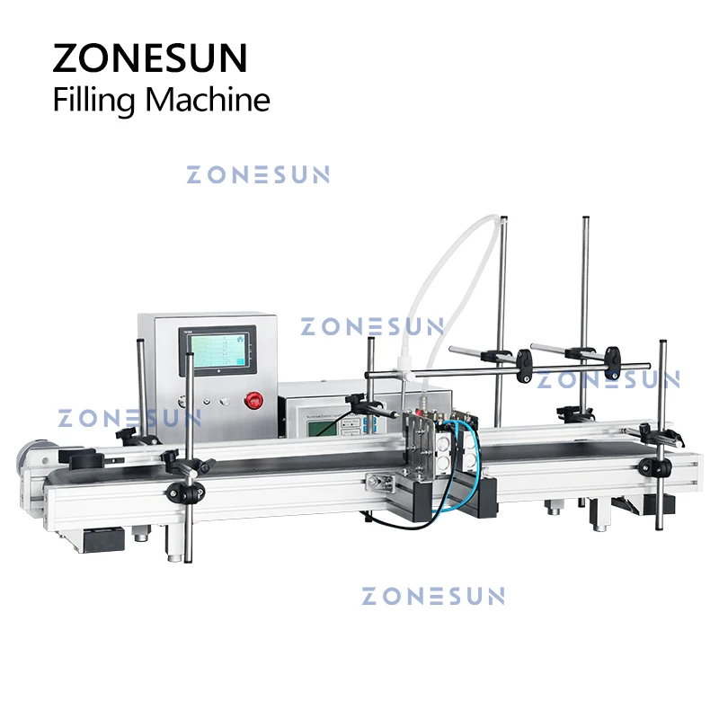ZONESUN piccola linea di riempimento bottiglia acqua liquida succo bevande pompa magnetica barattolo fiala trasportatore imballaggio produzione ZS-DTMPZ1