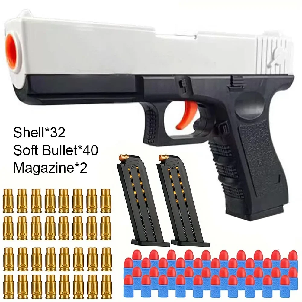 Shell Ejection Airsoft Pistol Desert Eagle Toy Gun Soft Foam Bullet Outdoor CS Weapon for Boys Girls Shooting Game Prezent urodzinowy