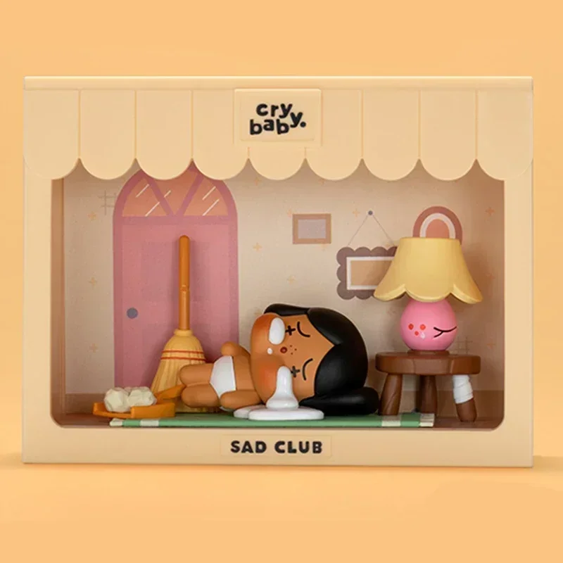 POP MART CRYBABY Sad Club Series Anime Action Figure 1PC/9PCS Set Blind Box Molly Figurine Cute Desktop Ornament Gift for Girls image 3