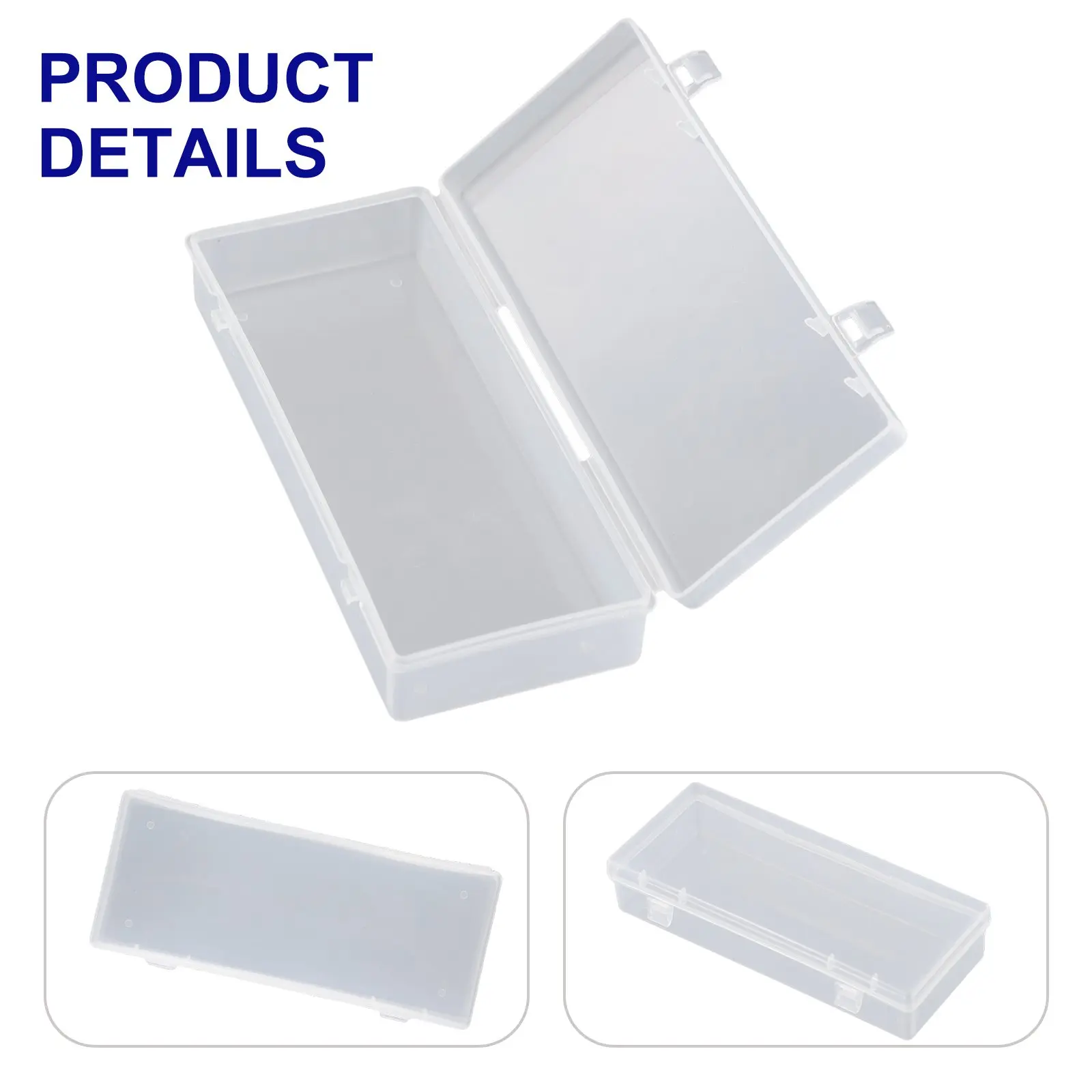 Plastic Case Storage Box Cosmetics Cover Craft Earring Holder Clear Container Making Stationery Transparent Bead