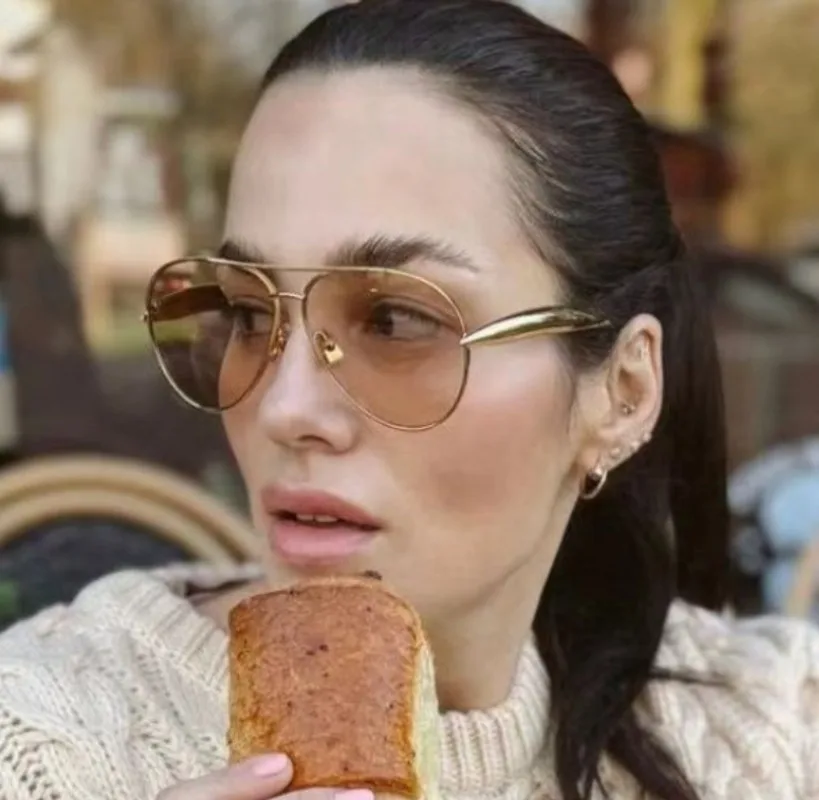 

Fashion Pilot Sunglasses For Men And Women Retro Sun Glasses Brand Designer Eyewear Oversize Unisex Shades Glasses UV400