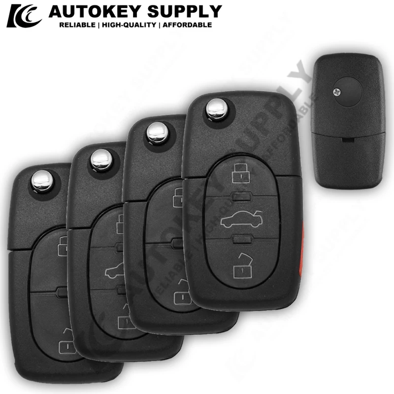 

2 3 Buttons Remote Fob Flip Folding Car Key Case Shell ForVolkswagen VW Golf Polo T5 Passat Skoda Beetle CR2032 CR1620 AKVWF114