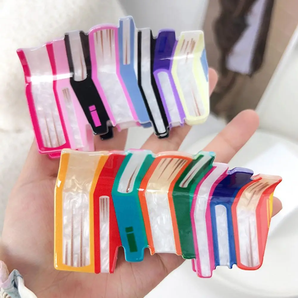 

Graduation Ceremony Hair Clip Korean Style Acrylic Hairpin Set Book Shape Hair Claw Clips Teacher Day Gift Back to School Hair