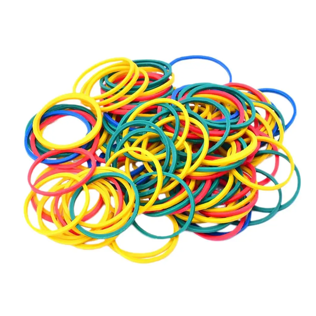 100 Pieces Colorful Elastic Rubber Bands for Machine Supplies