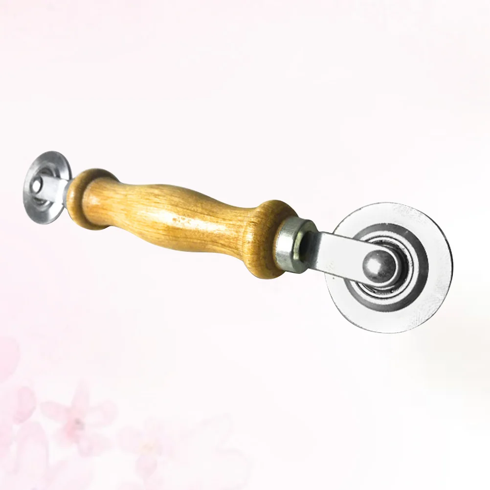 

Screen Pressure Roller Stainless Steel Concave Wheel with Wooden Handle for Thick Screen Window Layering Multi-Purpose Beading