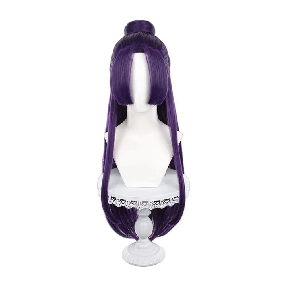 Anime farmacia ragazza Whisper Jinshi capelli sintetici viola lungo dritto parrucca Cosplay puntelli del partito