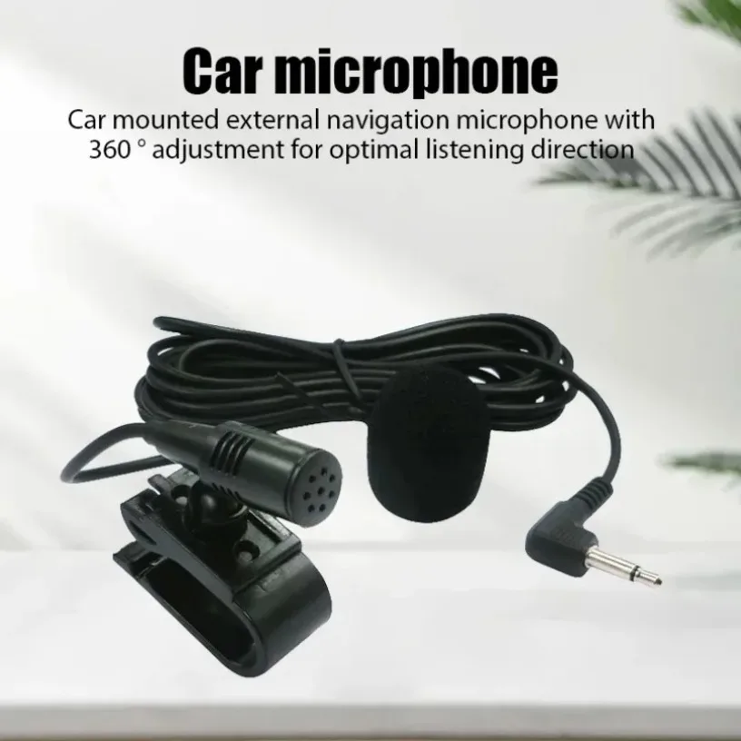 سيارة 3.5 مللي متر جاك ميكروفون ستيريو مايكرو راديو السيارة صغير السلكية ميكروفون خارجي للسيارات دي في دي راديو 3 متر طويل صغير Microfono