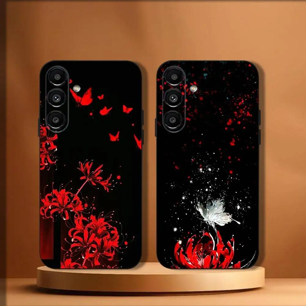 

Beautiful spider lily Phone Case For Samsung Galaxy A20,A21s,A22,A31,A32,A52,A53,A72,73,A80 Soft Black Cover