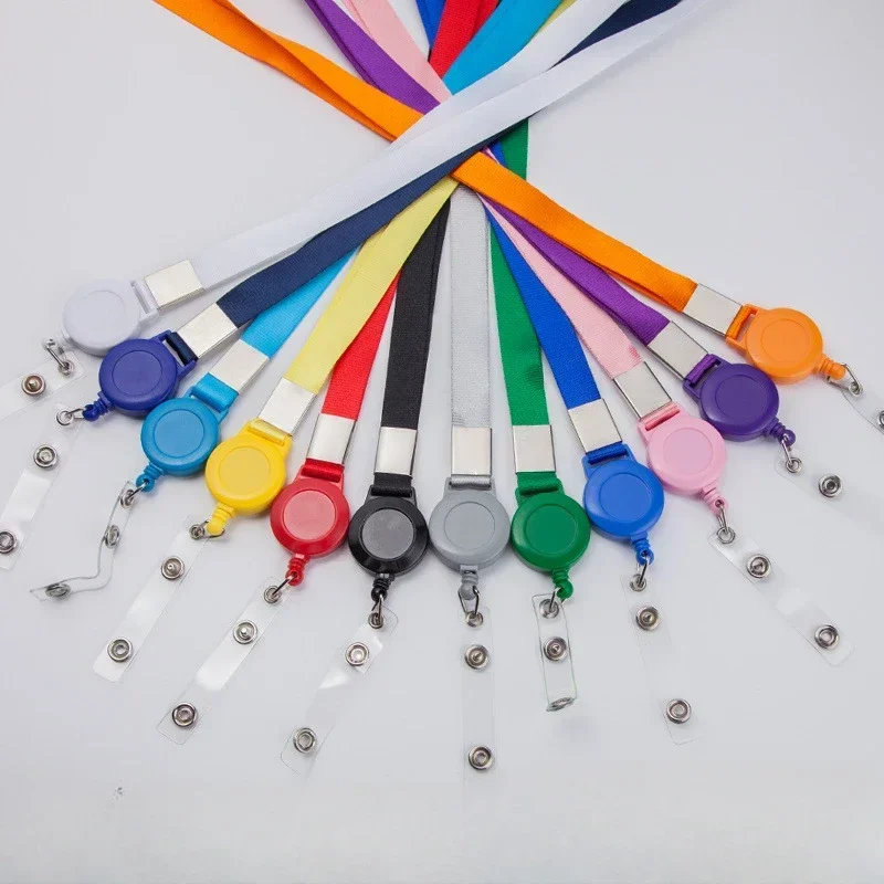 Chest Card Easy Pull Buckle Lanyard Card Hanging Rope Work Certificate Lanyard Custom Printing Nurse Accessories