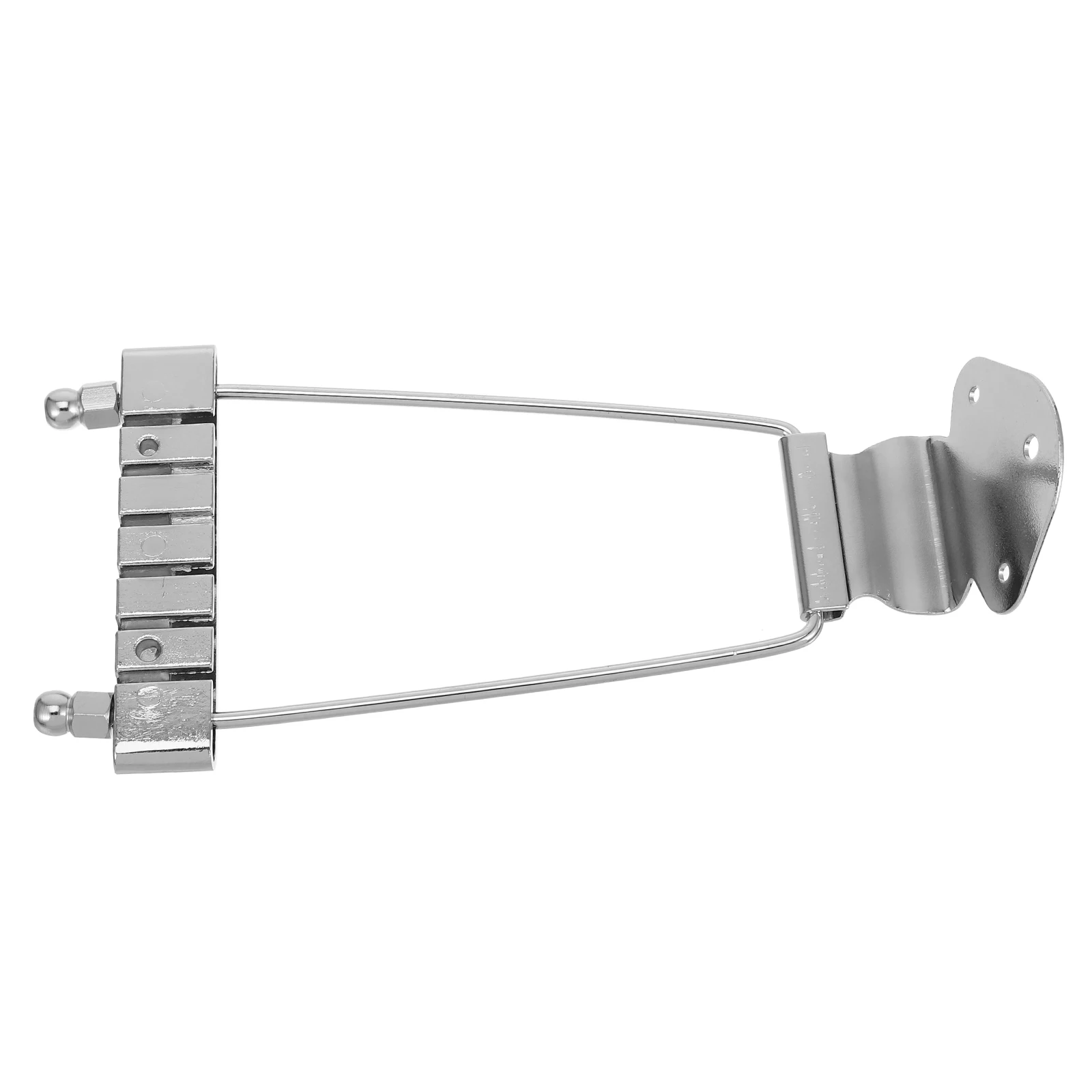 

Durable Silver Guitar Trapeze Tailpiece 10mm Spacing Archtop Bass Replacement Parts For 6 String Instruments