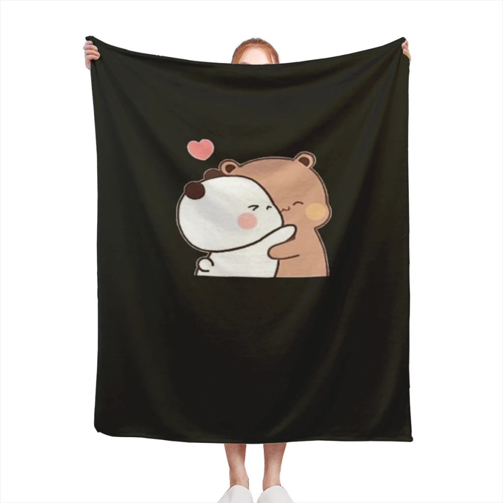 

Bear and Panda Bubu Dudu Blanket Sofa Bedroom Bed Home Office Nap Blanket Car Travel Picnic Blankets Gift