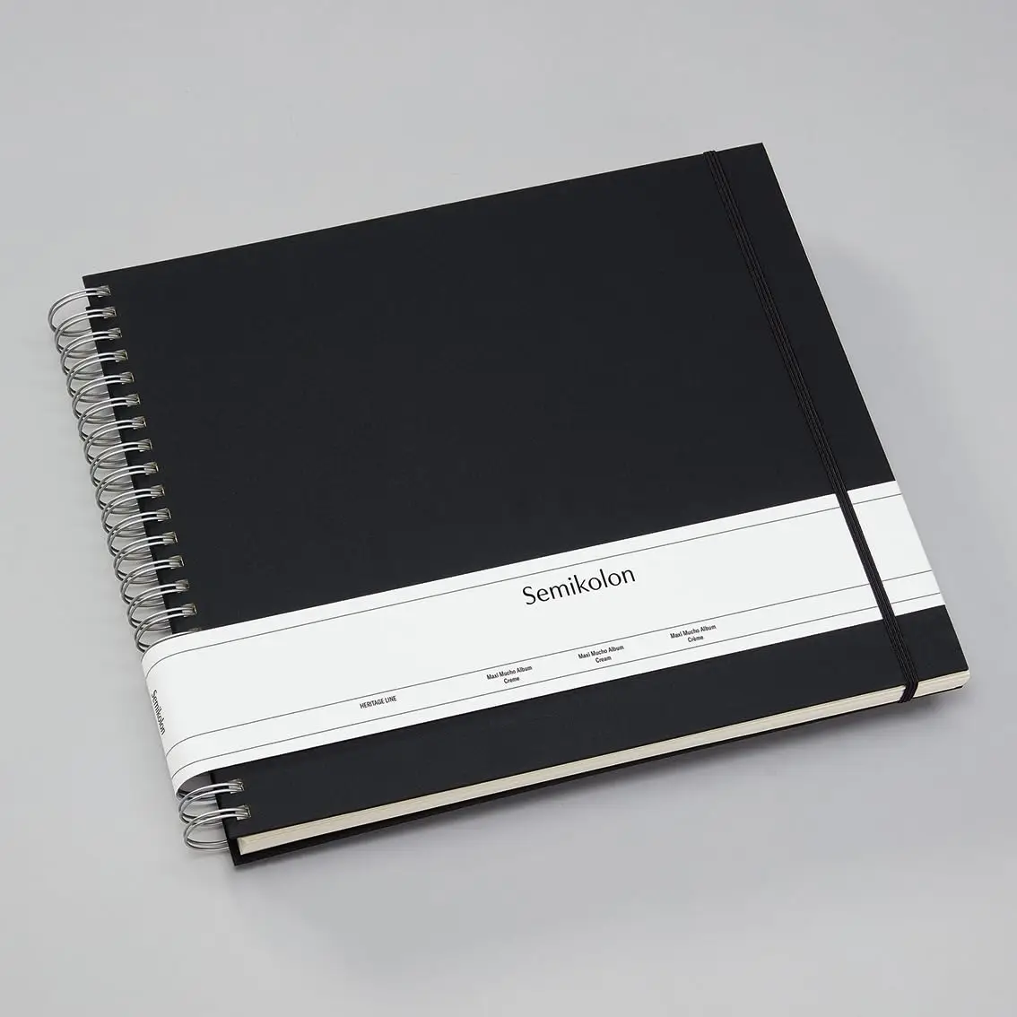 Mucho Spiral Photo Album Maxi with 90 Cream Pages, Black, Customized