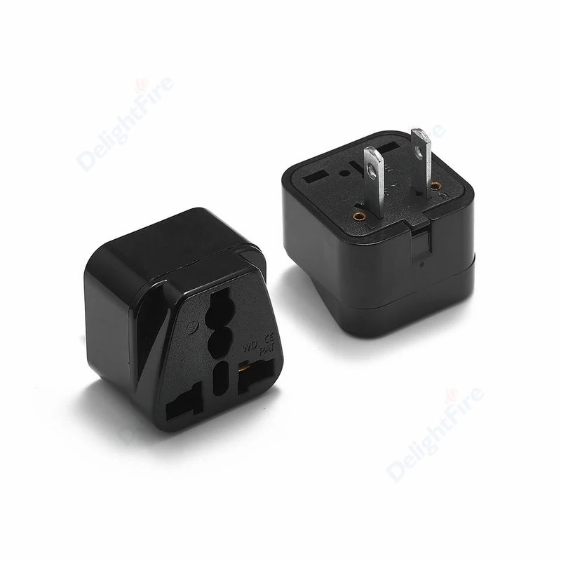 Universal US Plug Adapter 2 Pin EU European AU UK To American Travel Power Adaptor Converter Socket Extension Electric Outlet