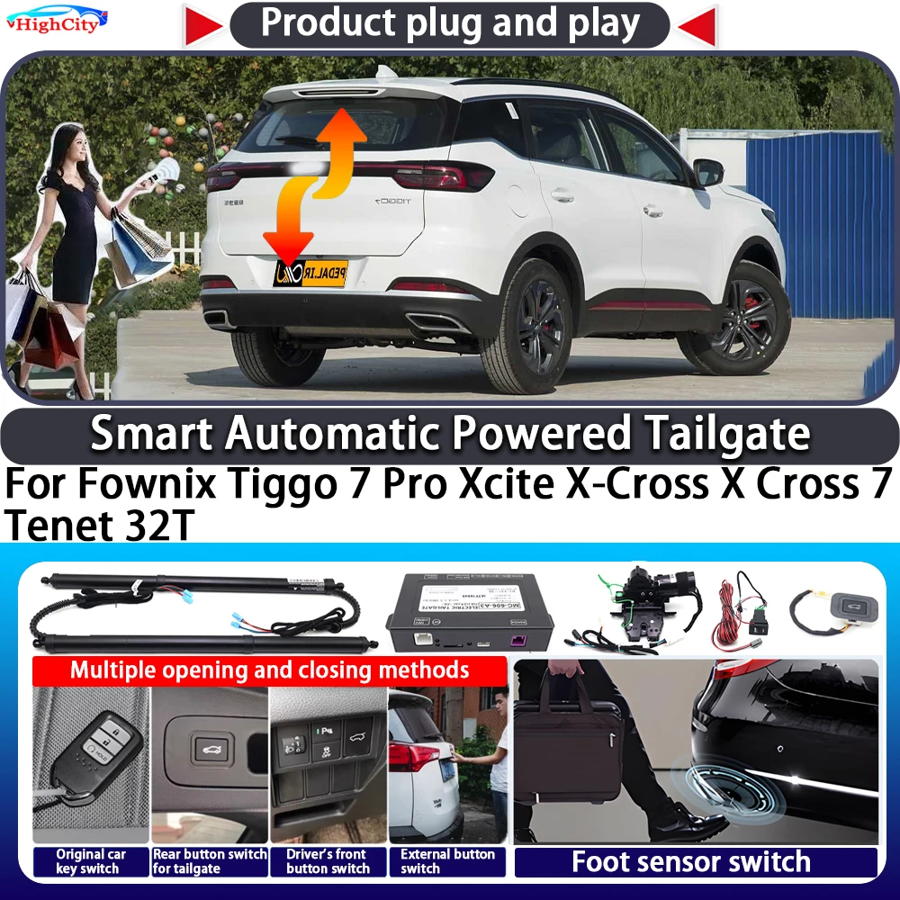 For Fownix Tiggo 7 Pro Xcite X-Cross X Cross 7 Tenet 32T Smart Automatic Powered Tailgate Key Control Electric Power Tailgate