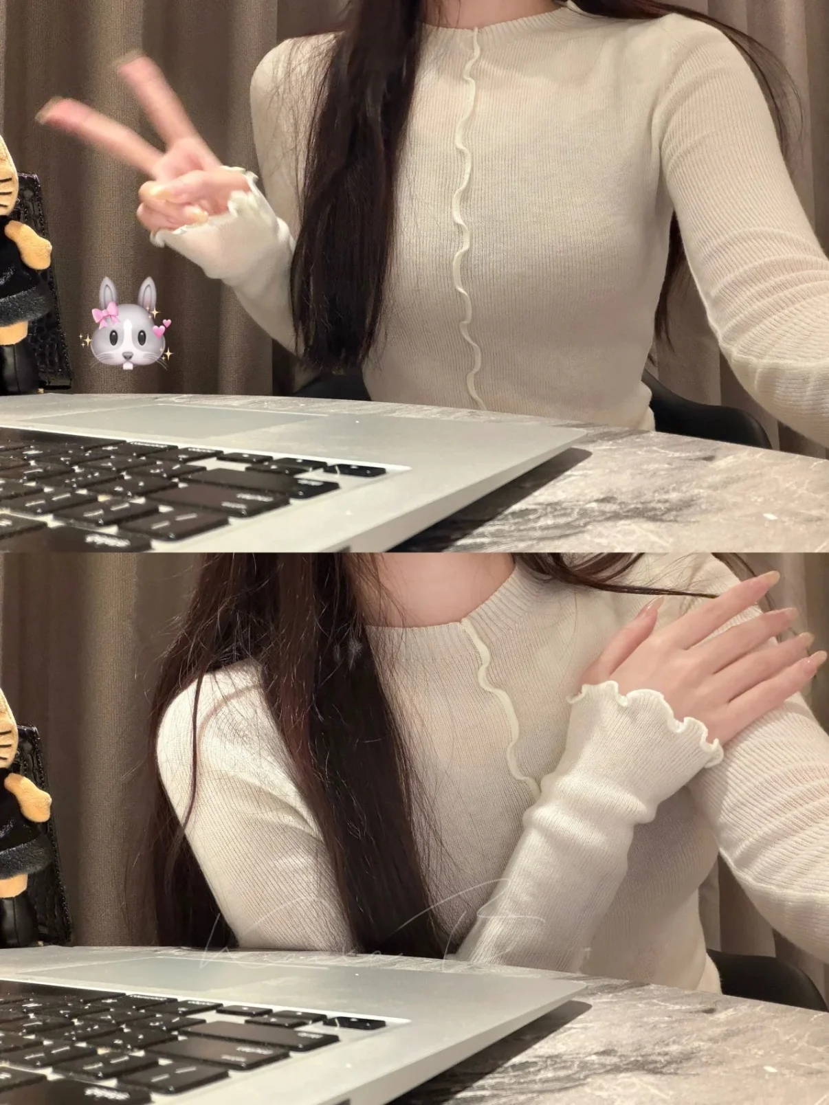 

Женская трикотажная кофта Ele Long Sve с цветочным кружевом, облегающая, с круглым вырезом, базовая модель для ношения под одеждой