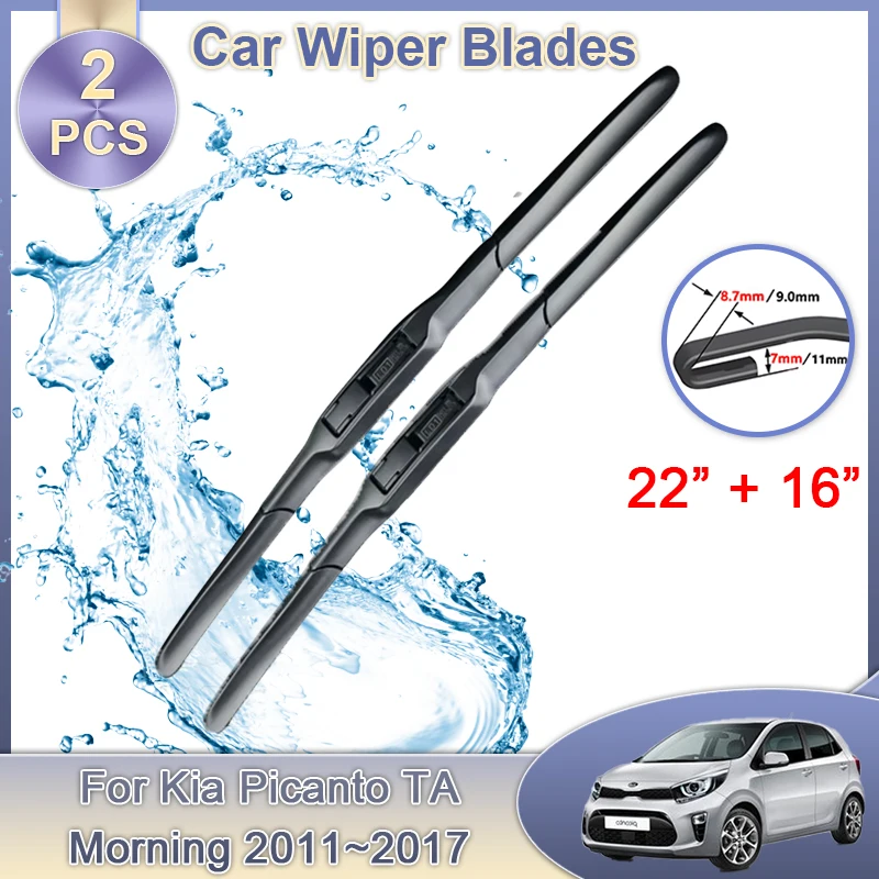 

Для Kia Picanto 2014 TA 2011 ~ 2017 Morning 2015 автомобильные дворники для лобового стекла, авто передние дворники для лобового стекла, инструменты, аксессуары