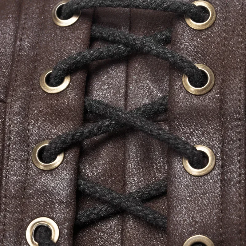 PUNK RAVE-Mini jupe trapèze en cuir PU pour femme, volants en dentelle, punk, décontracté, sexy, fête, bulle, gothique, mode Steampunk, nouveau, 343