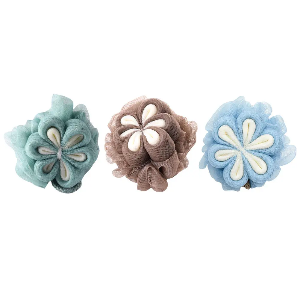 

3Pcs Adorable Shower Balls Bath Mesh for Bathing Body Scrubbing Cleaning Comfortable Skin Friendly Bathroom Shower Loofah