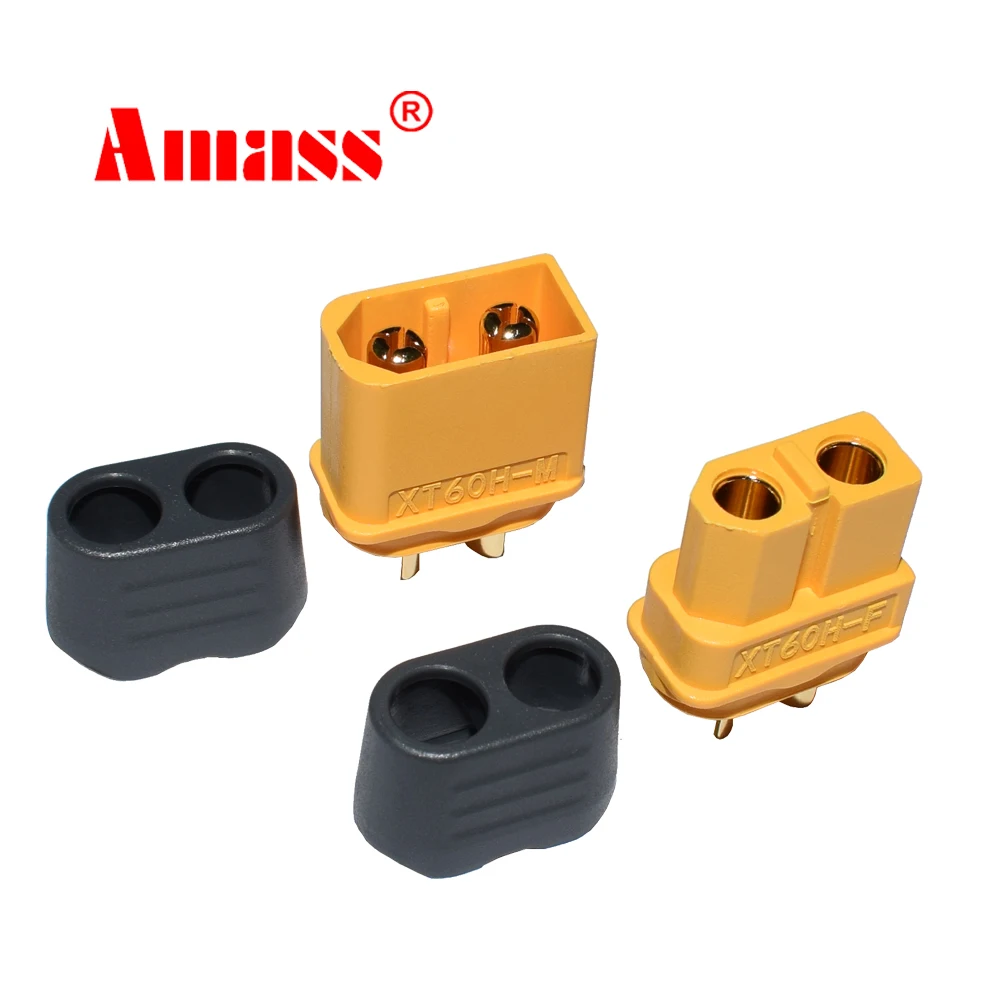 Amass XT60H (XT60 Upgrade) Male Female Bullet Connectors Power Plugs with Sheath for Lipo Battery RC Planes Cars XT60 Connectors