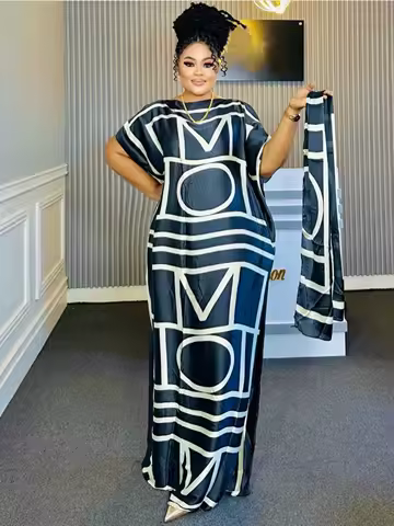 Summer Loose Vacation Dresses Casual Plus Size Dress Africa Clothing Evening Party Abayas