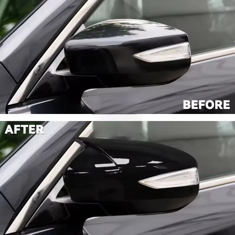 For Nissan Altima 2013-2018 Sentra Sylphy 16-19 Car Side Rearview Mirror Cover Wing Mirror Caps Black