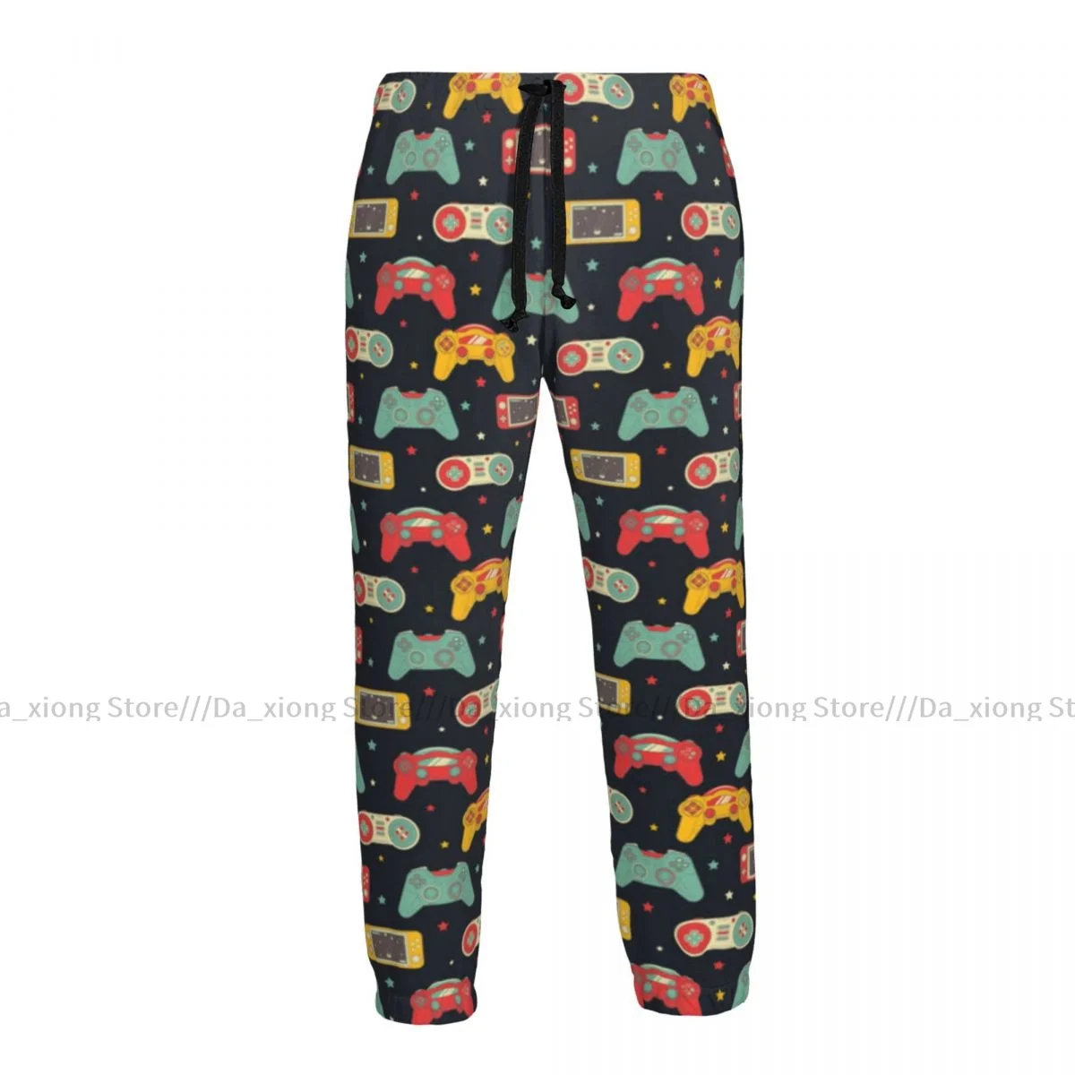 Men Jogging Pants Streetwear Loose Casual Trouser Video Game Controller Pattern Man Pants Sweatpants