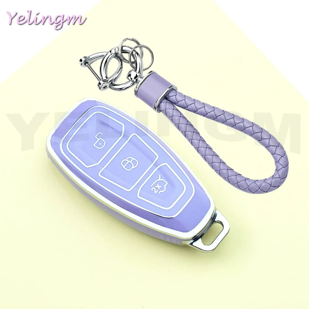 3 Buttons Key Cover For Ford Transit Custom Mondeo Fiesta Kuga ST Line MK3 Focus 3 Station Wagon Ecosport Case Key Protection view 3