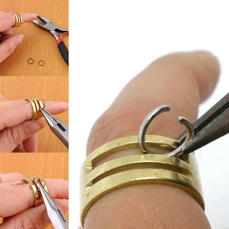 5pcs/set 17/18/19mm Jump Ring Opening Tools Closing Finger Rings Jewelry Tools Jump Ring Opener For DIY Jewelry Findings