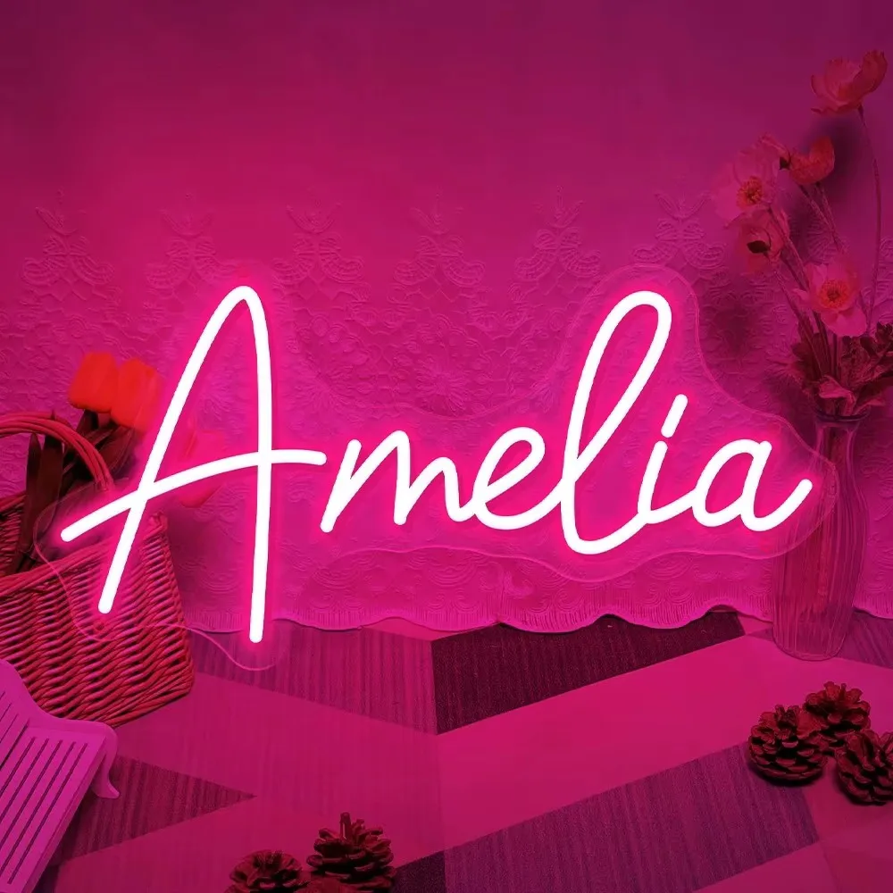 Custom Neon Led Sign Home Room Wall Decor LED Custom Neon Name Lights Bedroom Wedding Decorations Personalized Gifts Neon Signs