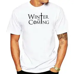 Men Short Sleeve Tshirt Winter Is Coming Unisex GoT Slogan TV Meme Hipster T-shirt Print Tee